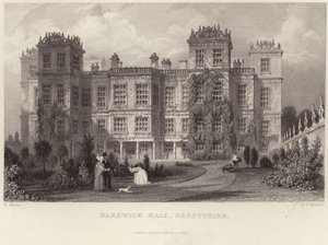 Hardwick Hall dans le Derbyshire - Thomas Allom