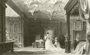 Intérieur de Sizergh Hall, Westmorland - Thomas Allom