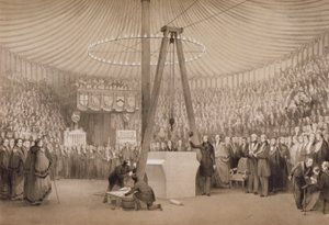 Le prince Albert posant la première pierre de la nouvelle Bourse royale, Londres, 17 janvier 1842