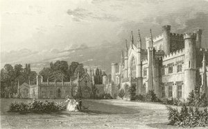Vue sud du château de Lowther - Thomas Allom