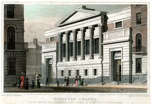 Chapelle de Finsbury, Cité de Londres, 1827 - Thomas Barber