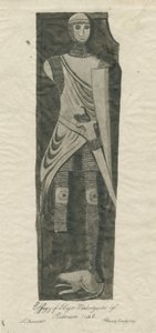 Mavesyn Ridware - Tombe de Hugo Mavesyn : tracé à l