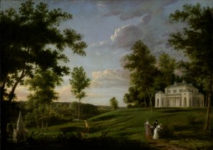Vue sud-est de Sedgeley Park, la résidence de campagne de James Cowles Fisher, Esq., vers 1819