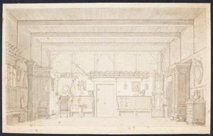 Une ferme. Esquisse de décoration pour "Le mariage de Peter" de Schulz et Thaarup - Thomas Bruun