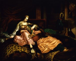 (Scène intérieure avec le sultan et sa concubine) - Thomas Buchanan Read