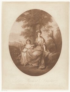 Portrait de Lady Rebecca Northwick et sa fille Anne Rushout - Thomas Burke