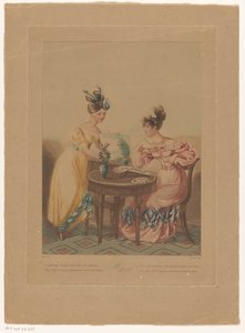 Femme peignant derrière une table - Thomas Busby