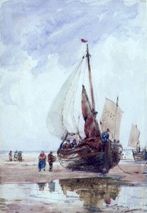 Un bateau de pêche échoué - Thomas Bush Hardy