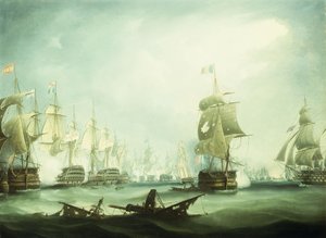La bataille de Trafalgar, 1805 - Thomas Buttersworth