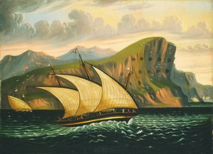Felucca au large de Gibraltar - Thomas Chambers