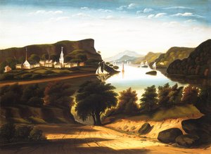 Lac George et le village de Caldwell, vers 1850 - Thomas Chambers