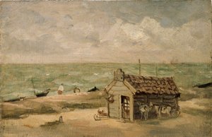 Cabane de pêcheur au bord de la mer, début du 19e siècle - Thomas Churchyard