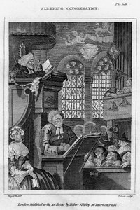 Congrégation endormie, 18ème siècle - Thomas Clerk