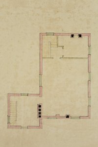 Plan du deuxième étage de la villa proposée à Catskill - Thomas Cole