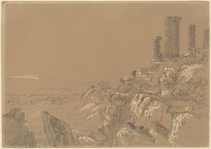 Temples de Junon, Lucina et Concordia - Agrigente, Sicile - Thomas Cole