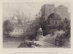 Baoli, et restes du palais de Jehanghir, Delhi - Thomas Colman (after) Dibdin