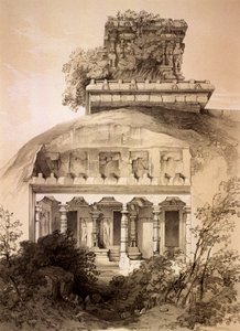 Grotte avec Vimana structurel, Mahavellipore - Thomas Colman Dibdin