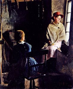 Intérieur de cottage, Newlyn (1884) - Thomas Cooper Gotch