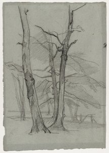 Étude de paysage avec arbres, vers 1870-1875