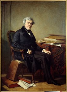 Portrait de Jules Michelet (1798-1874) historien et écrivain français. Peinture de Thomas Couture (1815-1879) - Thomas Couture