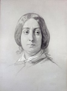 Portrait de George Sand (Aurore Dupin, baronne Dudevant) - Thomas Couture
