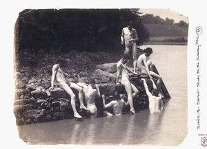Étude pour le tableau "Le Trou de baignade", vers 1883