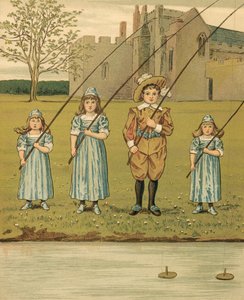 Vie domestique : Enfants pêchant dans la rivière - Thomas Crane