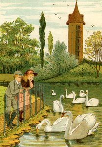Zoo de Paris - enfants regardant les cygnes - Thomas Crane