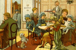 Vacances victoriennes - rafraîchissements au buffet - Thomas Crane