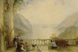 Figures sur un balcon, probablement à Westpoint