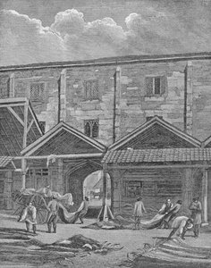 Marché de la peau, Leadenhall, ville de Londres, 1825