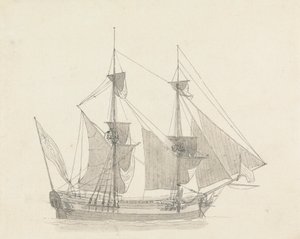 Un deux-mâts en voile - Thomas Daniell