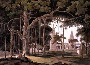 Temples hindous à Agouree, sur la rivière Soane, Bahar, de 