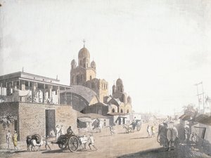 Scène de rue, de "Views in Calcutta" par Thomas Daniell, 1786-1788 - Thomas Daniell