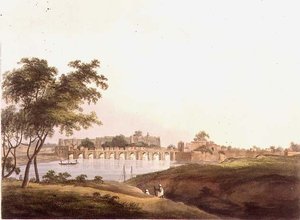Le pont de Juonpore, Bengale, gravé par H. Merke, publié par Edward Orme, 1804