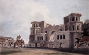 La porte Panch Mahal, Lucknow, Uttar Pradesh, vers 1789