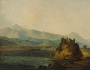 Le pont de corde à Serinagur - Thomas Daniell