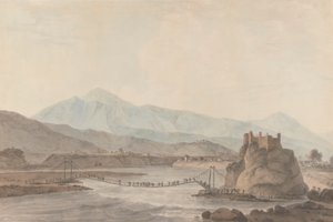 Le Pont de corde à Srinaga - Thomas Daniell