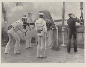 Exercice de tir rapide avec un canon Hotchkiss de six livres