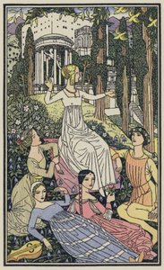 Illustration pour Le Décaméron de Boccace (lithographie couleur)