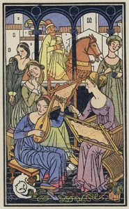 Illustration pour Le Décaméron de Boccace (lithographie couleur)