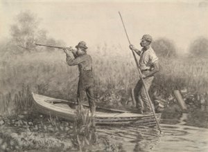 Étude pour Rail Shooting from a Punt - Thomas Eakins