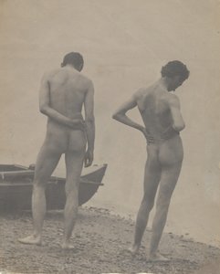 Thomas Eakins et John Laurie Wallace sur une plage, vers 1883 - Thomas Eakins