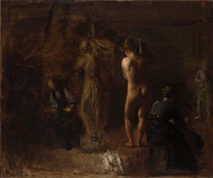 William Rush sculptant sa figure allégorique de la rivière Schuylkill, étude - Thomas Eakins