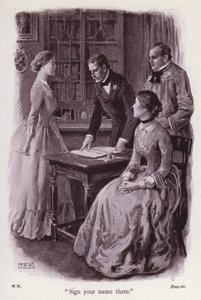 Illustration pour La Femme en blanc de Wilkie Collins - Thomas Eyre Macklin