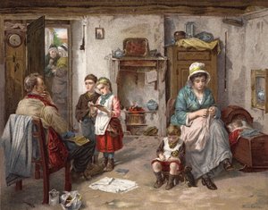 Le conseil scolaire dans le cottage - Thomas Faed