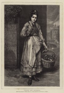 Violettes et primevères - Thomas Faed