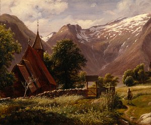 Église de Tjugum, Balestrand - Thomas Fearnley