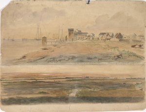 Indianola, Texas et Indianola avec Lavaca Point au loin, 16 mai 1852