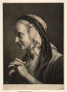Vieille femme appuyée sur une béquille - Thomas Frye